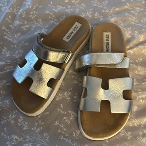 Silver sandals